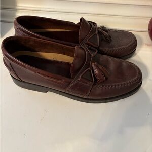 Men's Brown Tassel Slip-On Loafers size 10